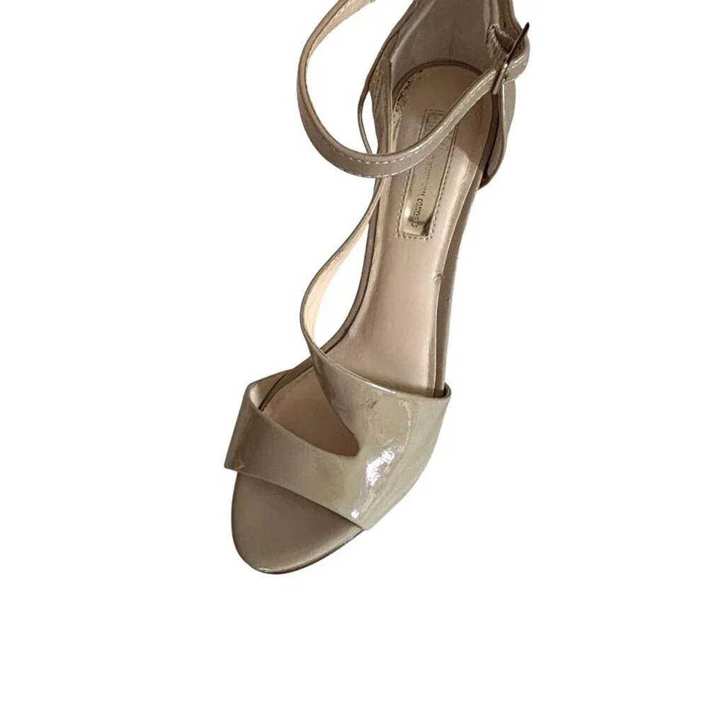 I.N.C Internation Concepts High Heel Sandals Women's 8M Strappy Nude‎ Patent